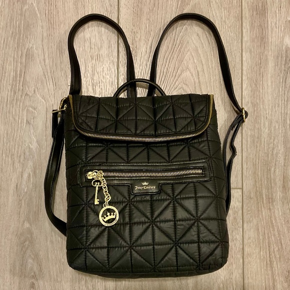 Juicy Couture Backpack Black Quilted - Picture 1 of 11